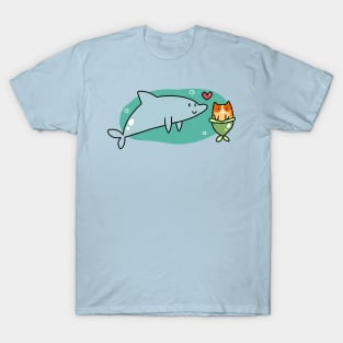 Dolphin and MerCat Love T-Shirt